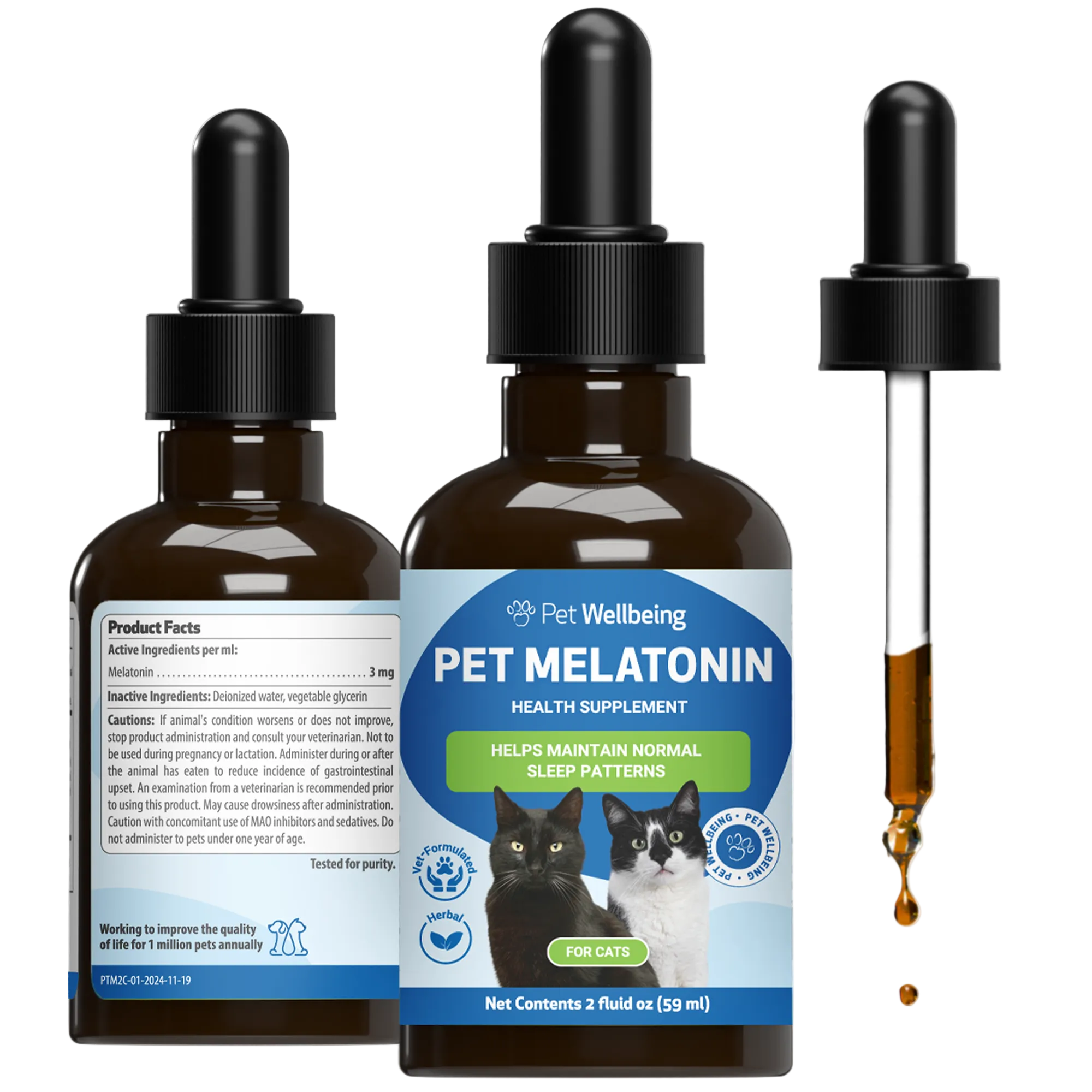 Pet Melatonin - Supports Normal Sleep Patterns & Thyroid Health in Cat ...