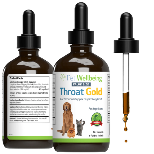 Throat Gold - Soothes Occasional Cough & Throat Discomfort in Dogs