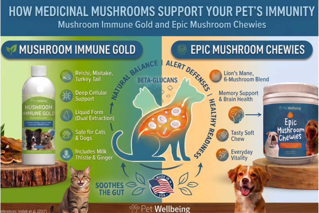 How Do Mushrooms Support My Dog’s Immune System? (And Which Formula Is Right for My Pet?)