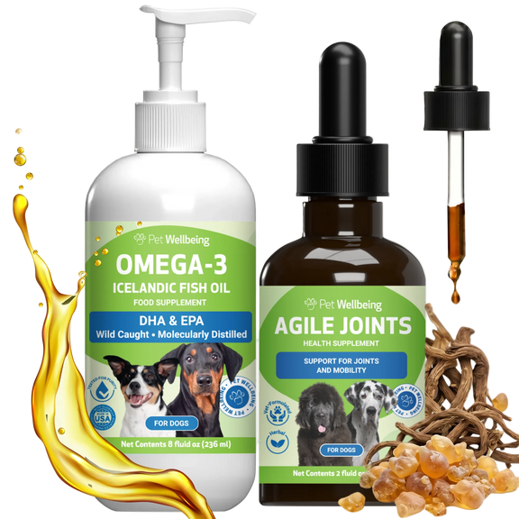 Agile Joints & Omega-3 Icelandic Fish Oil Bundle - Hip, Joint & Whole-Body Health for Dogs