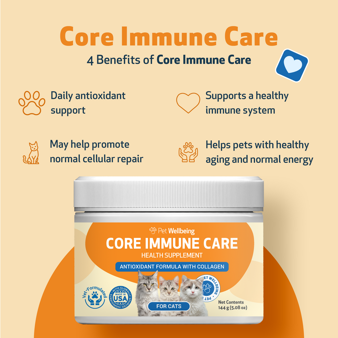 CORE IMMUNE CARE - Daily Antioxidant Support for Cats | Pet Wellbeing