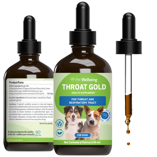 Throat Gold - Soothes Occasional Cough & Throat Discomfort in Dogs