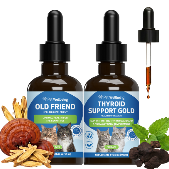 Old Friend & Thyroid Support Bundle for Cats - Senior Cat & Thyroid Health