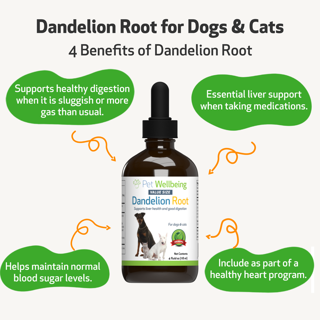 Dandelion Root Digestive Liver Support for Dogs Pet Wellbeing