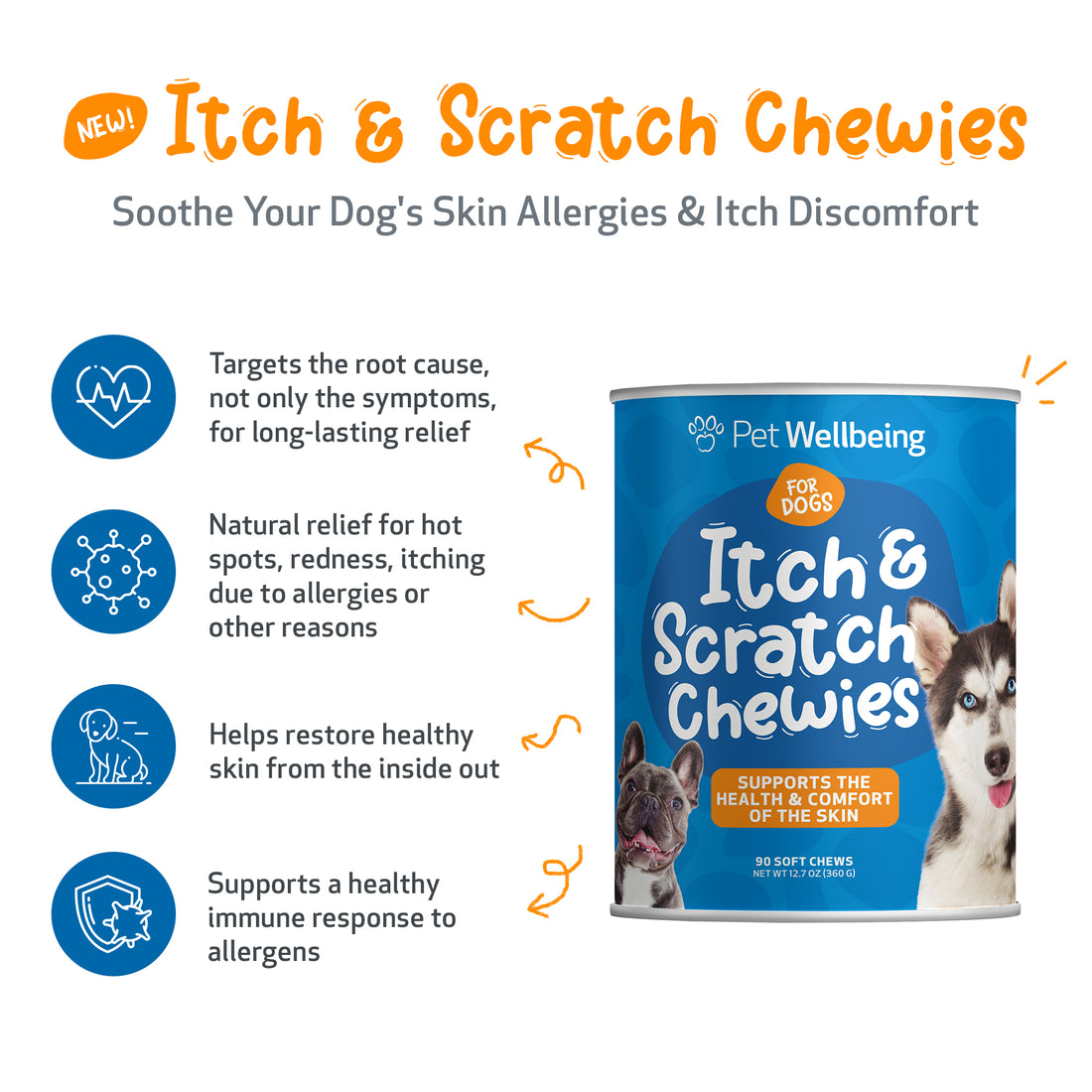 Itch Scratch Chewies for Dogs Pet Wellbeing