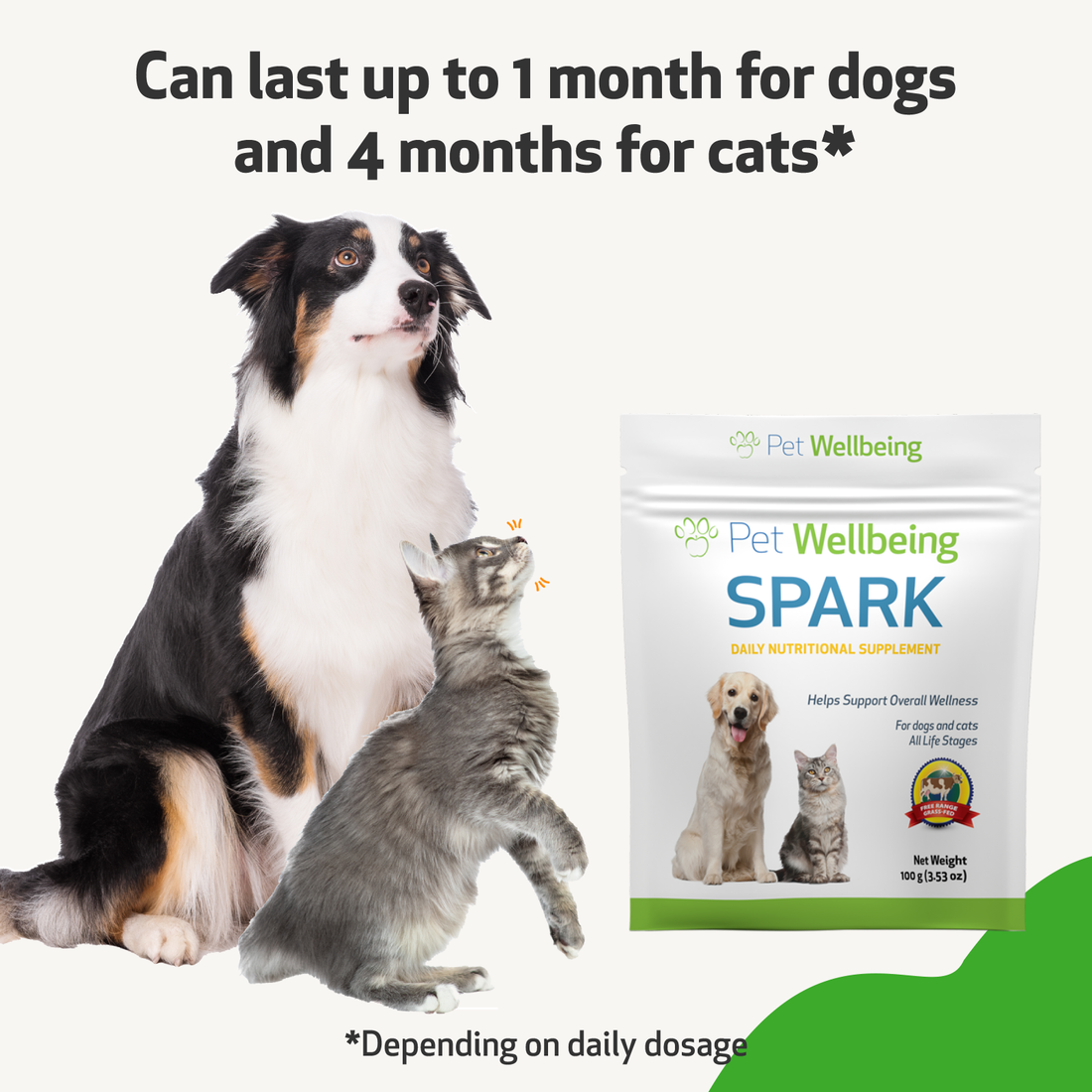 SPARK Daily Nutritional Greens Supplement Pet Wellbeing